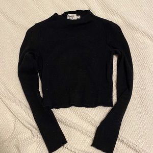 Princess Polly Black Mock-Neck Top (US 4, SX)